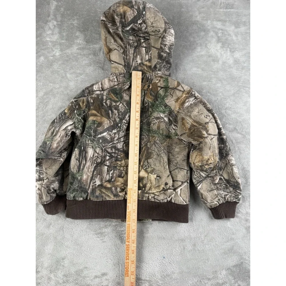 Carhartt Kids Jacket XXS 4-5 Realtree Camo Hooded Quilted Lined Hunting